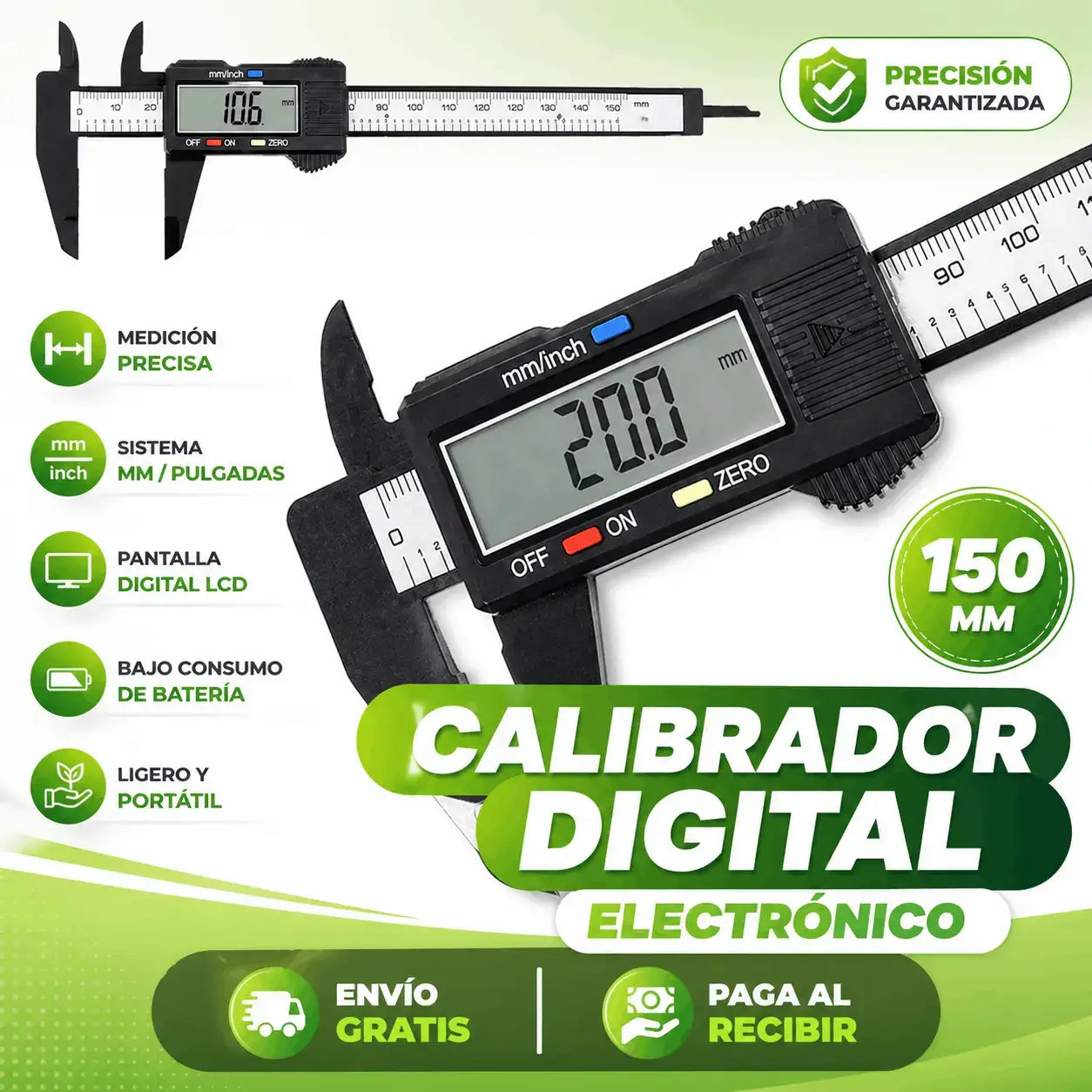 CALIBRADOR DIGITAL ELECTRÓNICO 150MM ✅